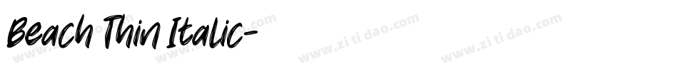 Beach Thin Italic字体转换